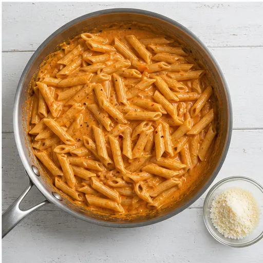 Step 4: Toss with cooked penne pasta