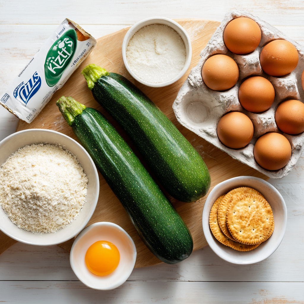 crispy fried zucchini - main ingredients