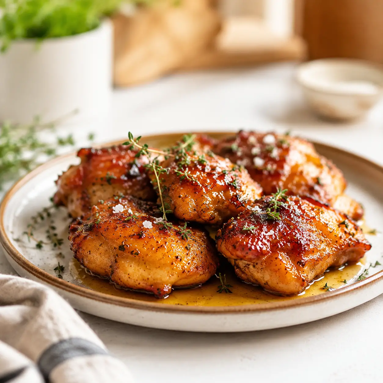 crispy baked hot honey chicken - final presentation