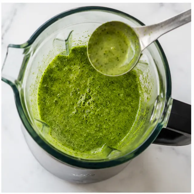 Step 2: Blend the green sauce