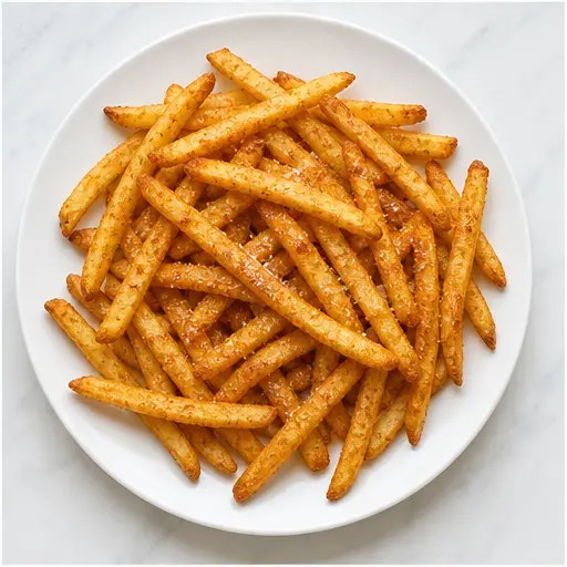 Step 4: Serving the final crispy fries