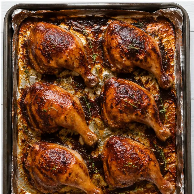 Step 4: Baked chicken with caramelized golden crust