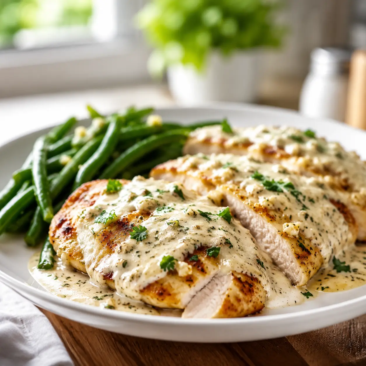 garlic parmesan chicken bake - final presentation