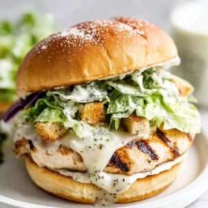 grilled chicken caesar burger 184402603
