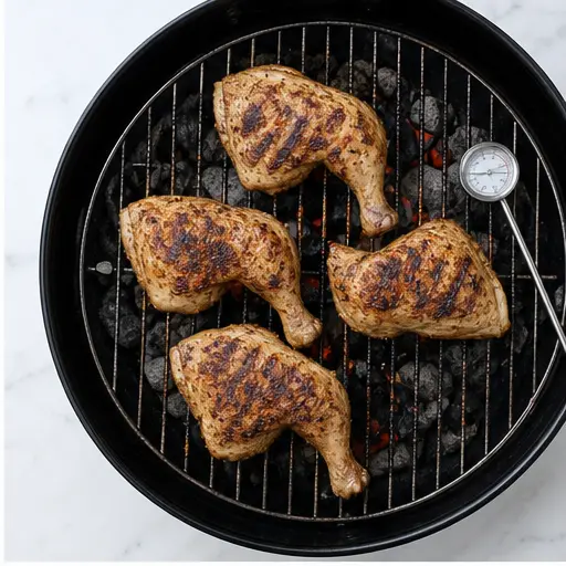 Step 2: Grill over indirect heat skin-side down