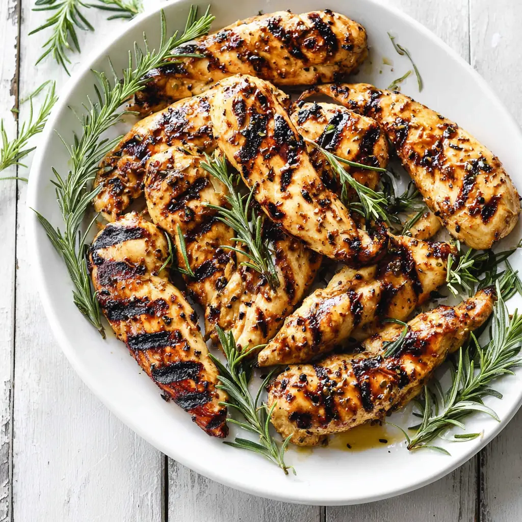 grilled honey mustard chicken tenders - final presentation