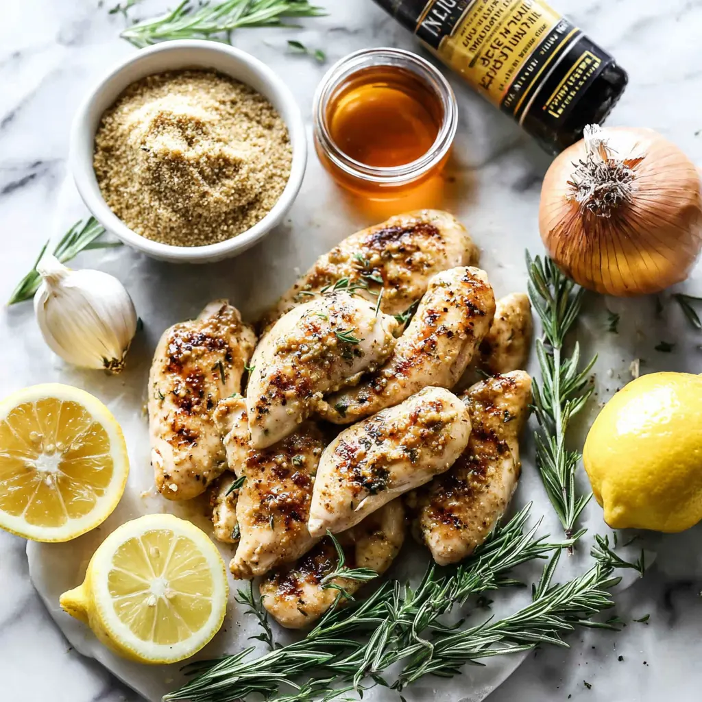 grilled honey mustard chicken tenders - main ingredients