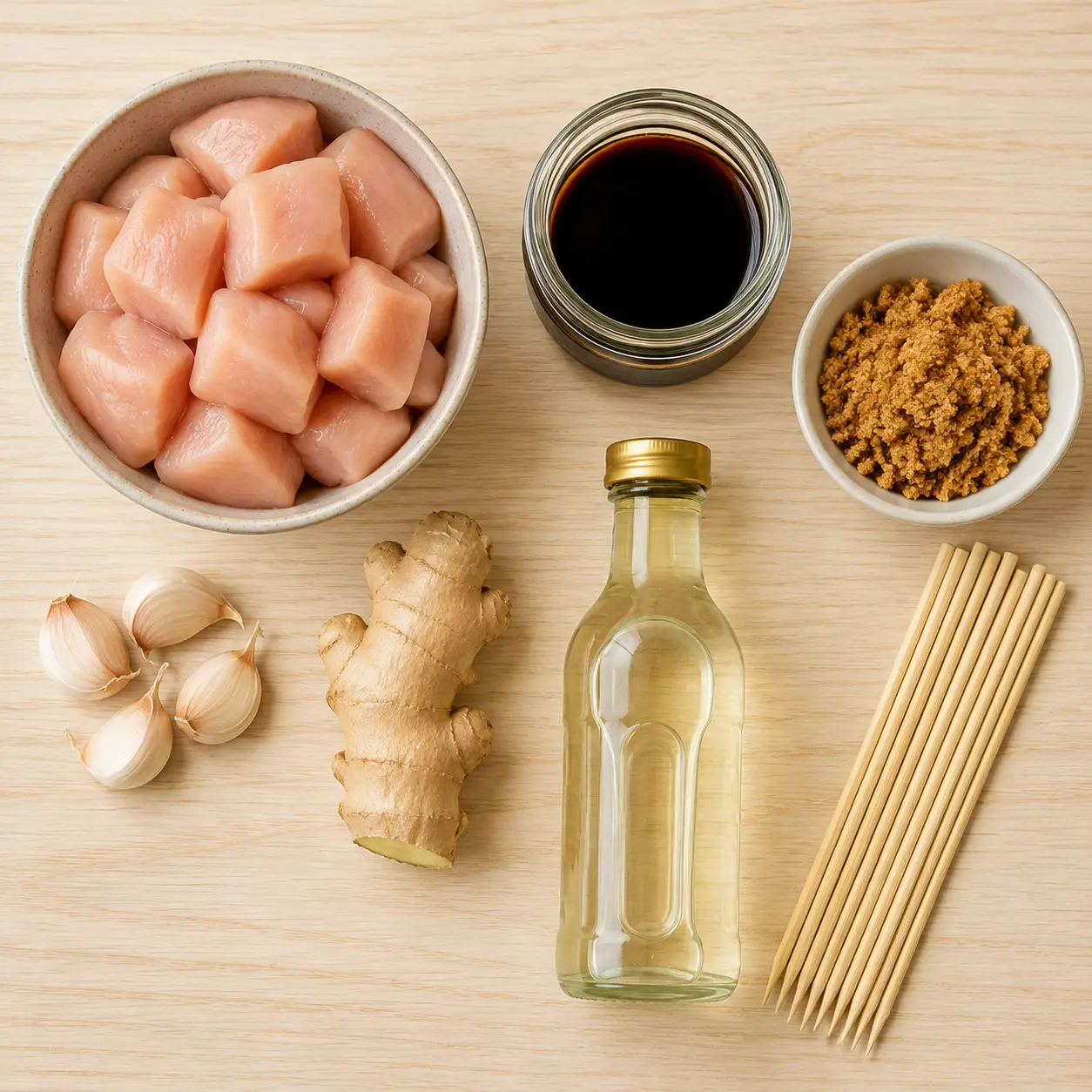 grilled teriyaki chicken - main ingredients