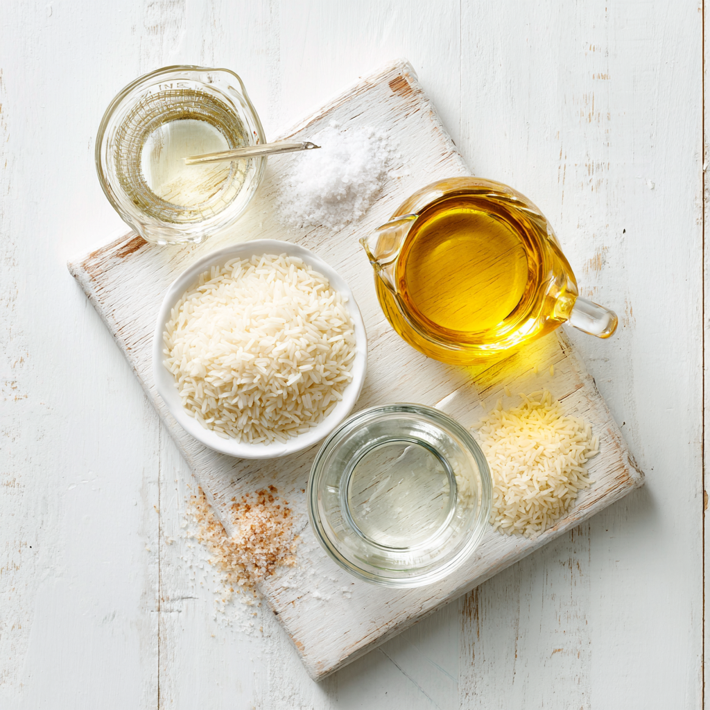 how to cook rice - main ingredients