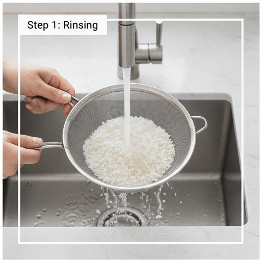 how to cook rice - step 1
