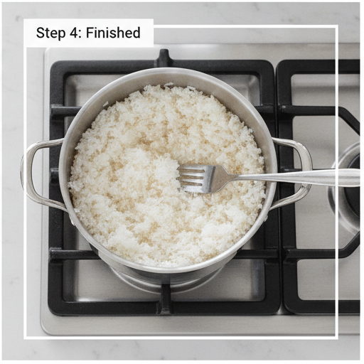how to cook rice - step 4
