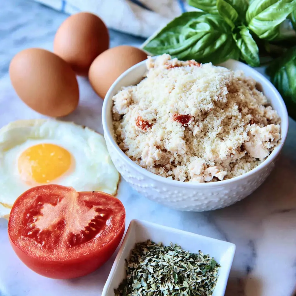 italian chicken burgers - main ingredients