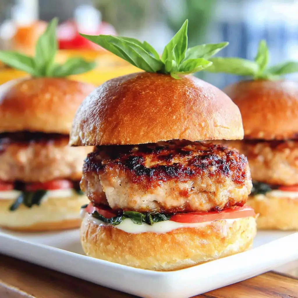 italian chicken burgers - final presentation