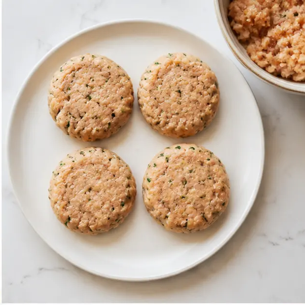 Step 2: Forming patties and chilling to hold shape