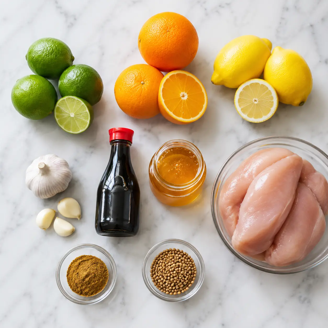 key west grilled chicken - main ingredients