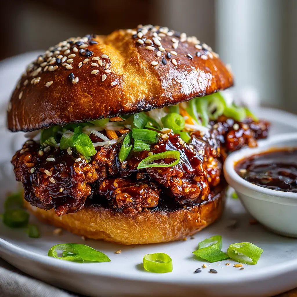 korean bbq chicken sandwich - final presentation