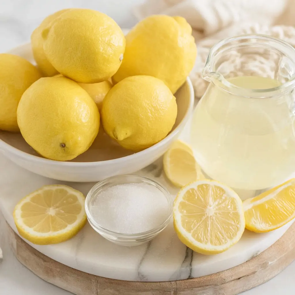 lemonade recipe - main ingredients