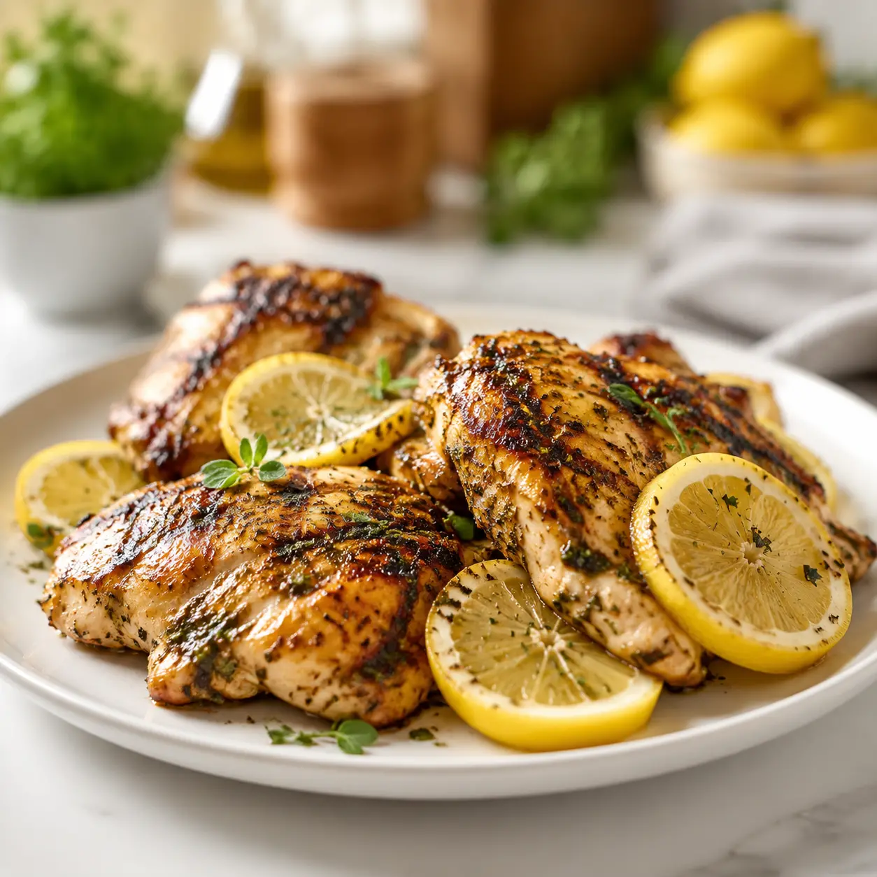 mediterranean chicken marinade - final presentation