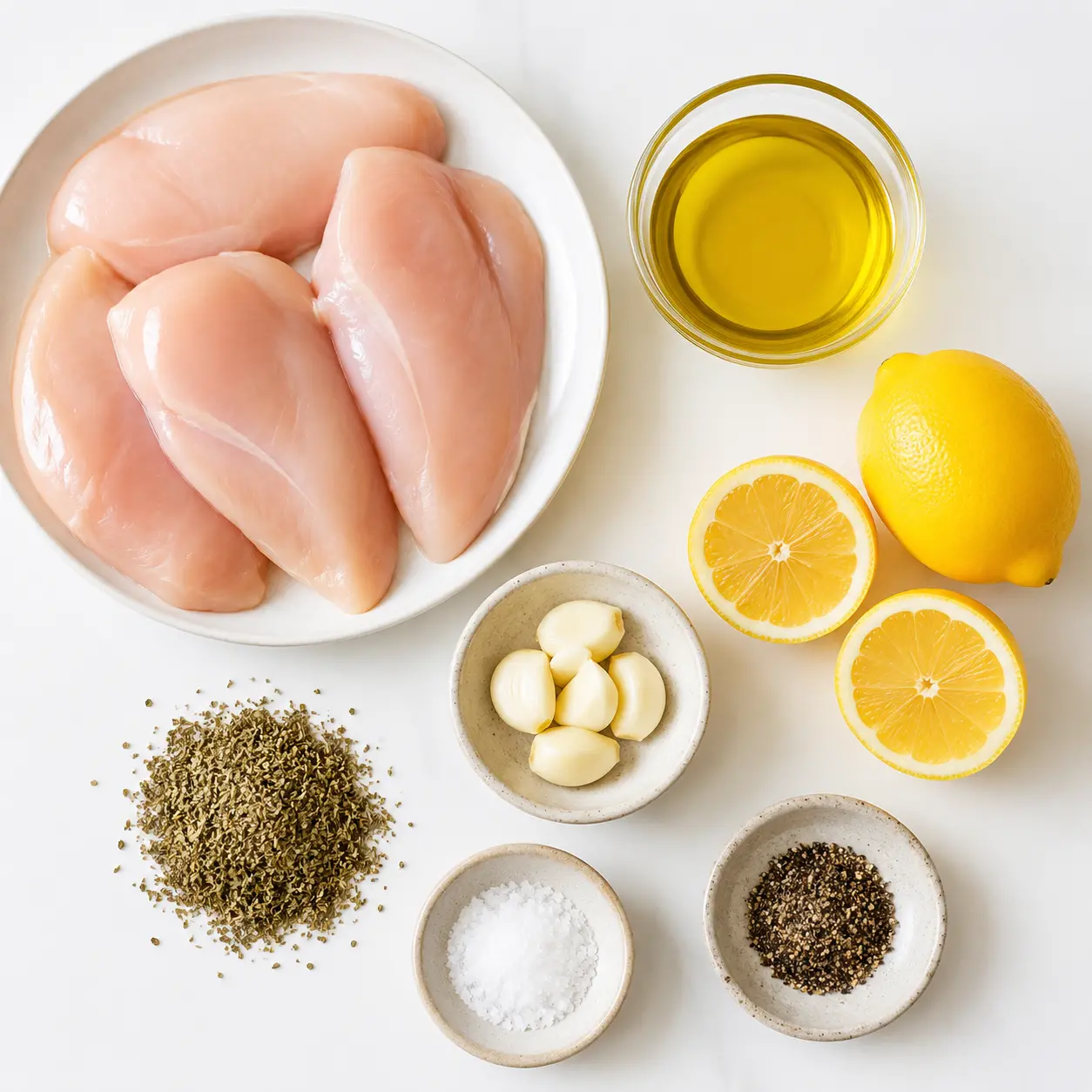 mediterranean chicken marinade - main ingredients