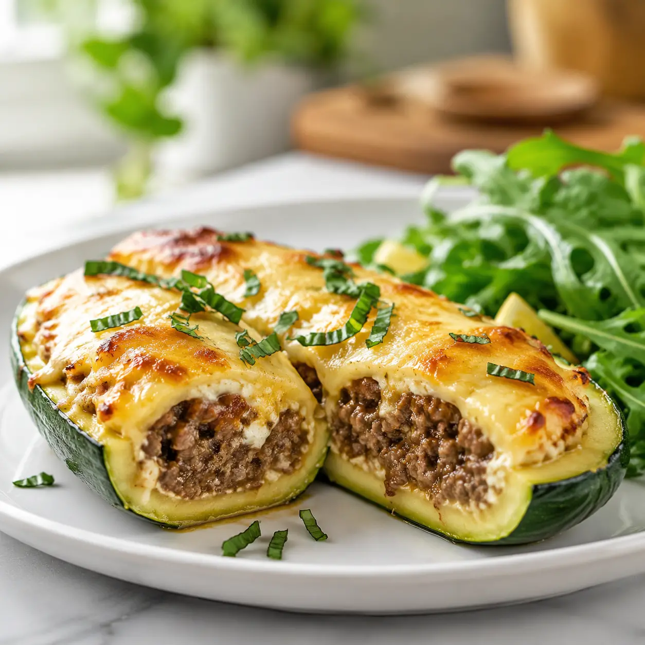 million dollar stuffed zucchini - final presentation