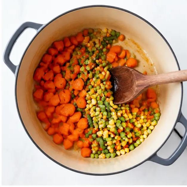 Step 2: Sauté carrots and seasoning blend