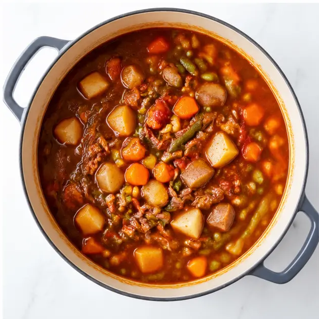 Step 4: Simmer the completed soup