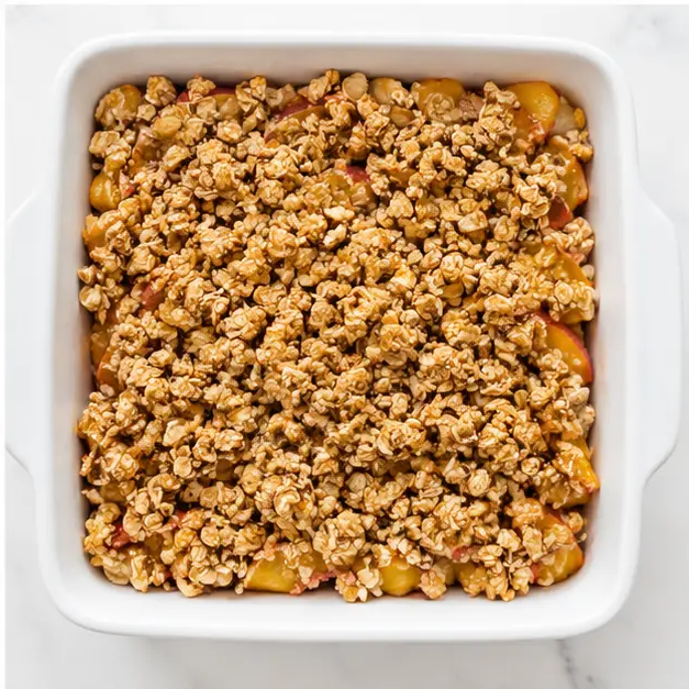 Step 4: Assembling the crisp before baking