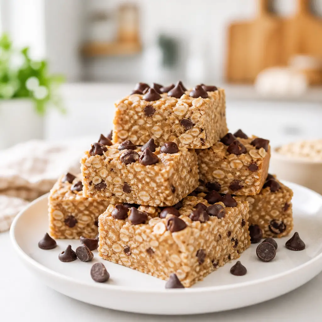 peanut butter oat bars - final presentation