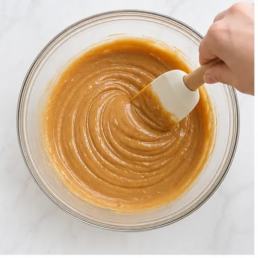 Step 1: Melting peanut butter and honey together