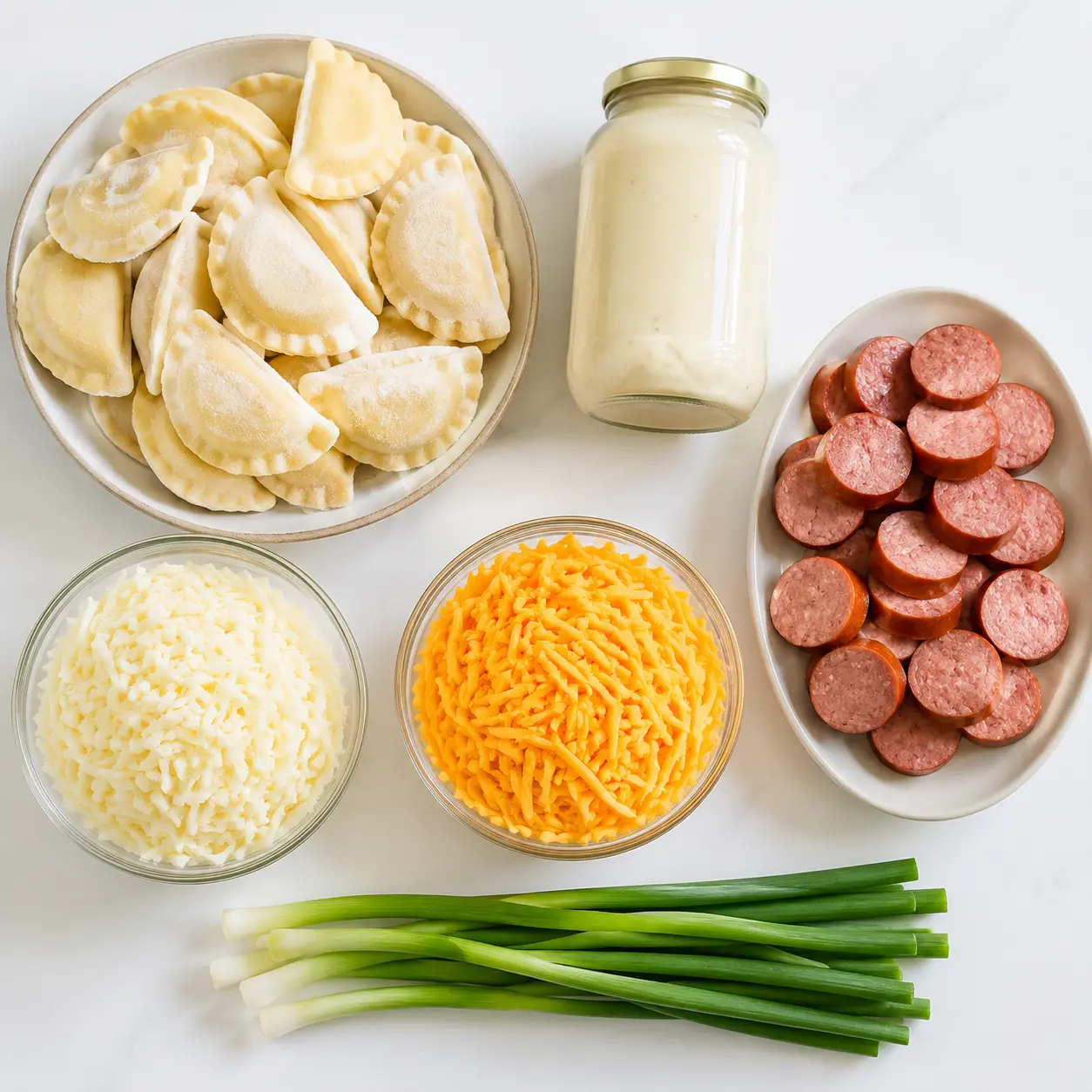 pierogi lasagna - main ingredients