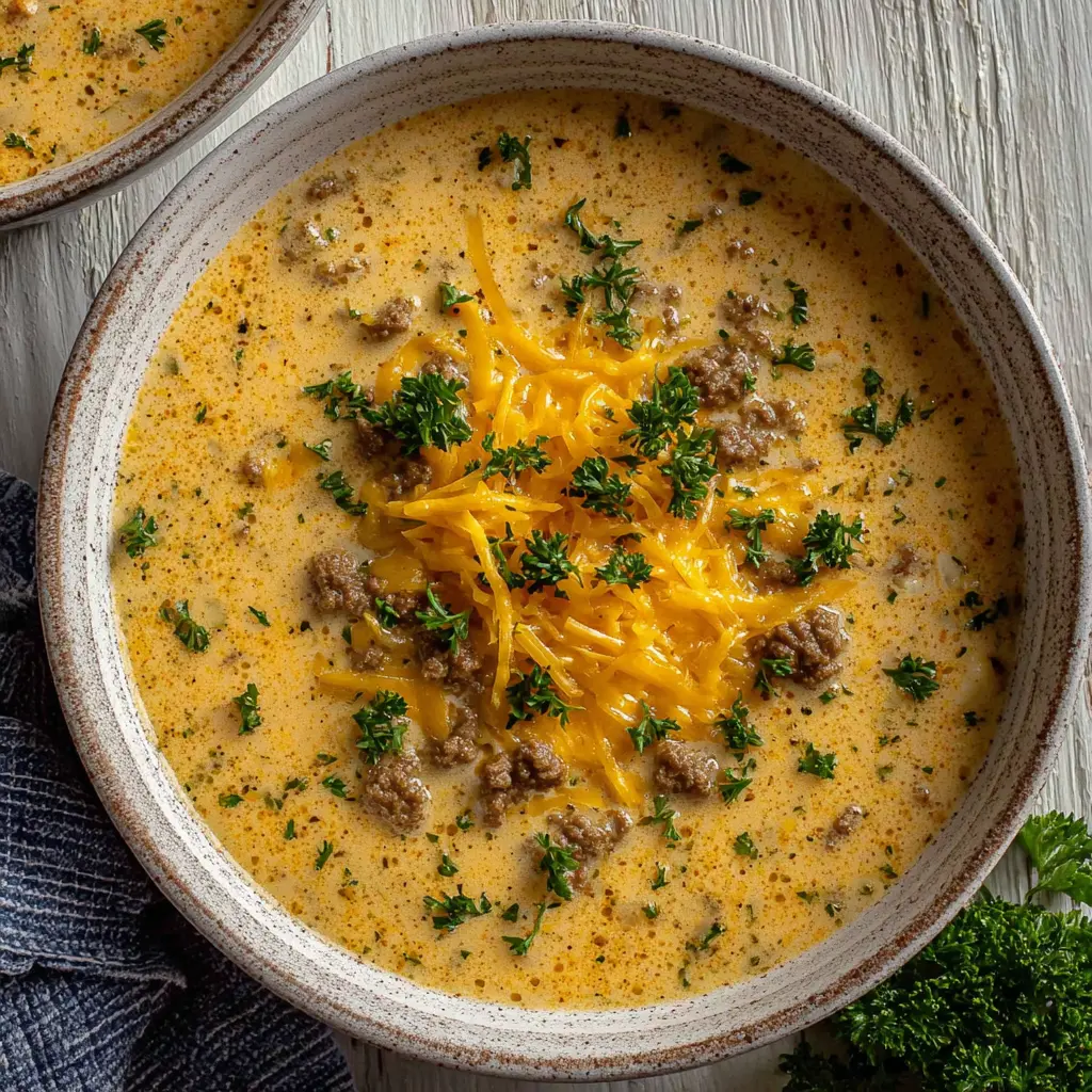potato ground beef soup 406775930