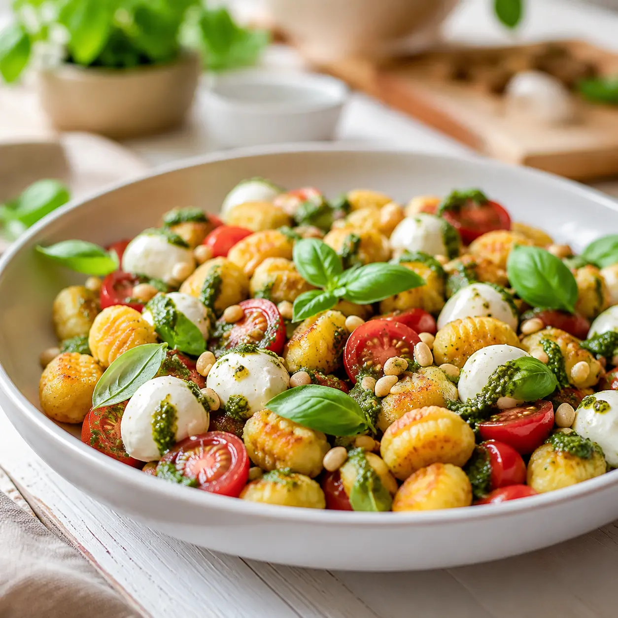 roasted gnocchi salad - final presentation