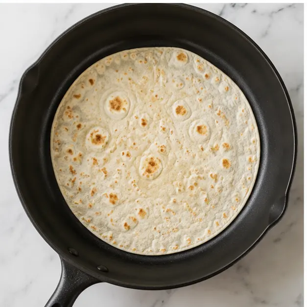 Step 3: Warm tortillas until pliable