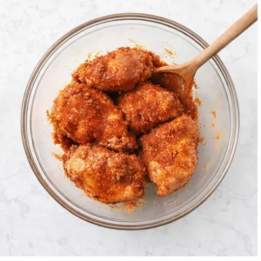Step 1: Season chicken with spice blend