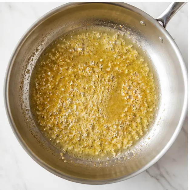 Step 3: Build the garlic butter lemon sauce