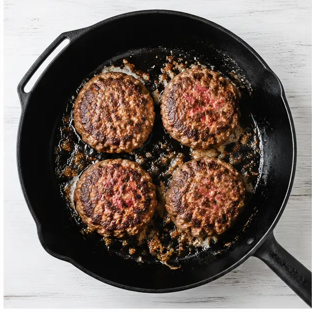 Step 2: Sear patties golden brown