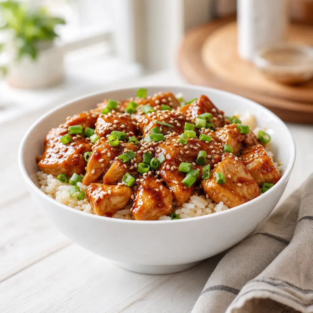 teriyaki chicken - final presentation