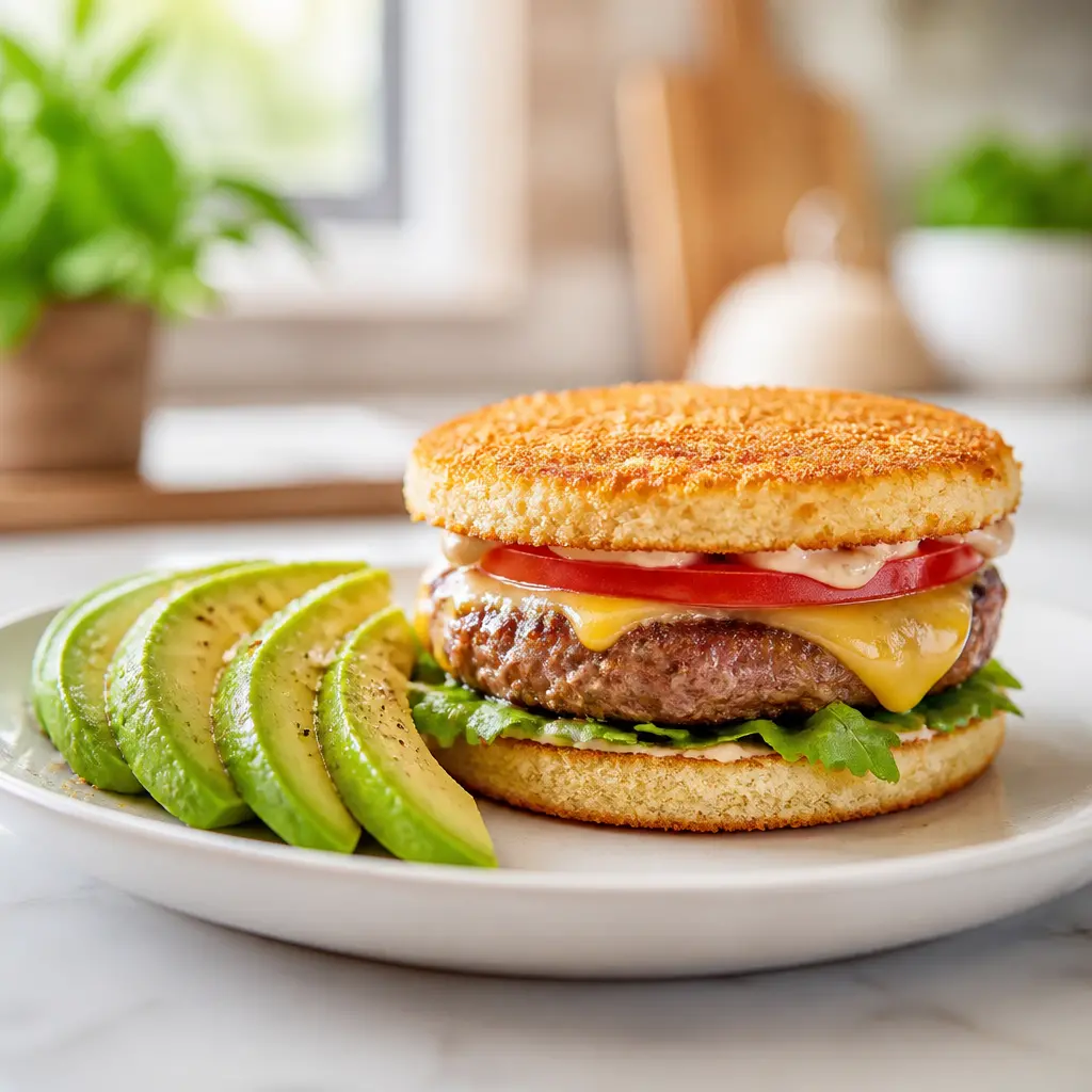 uncrustables burger sandwich - final presentation