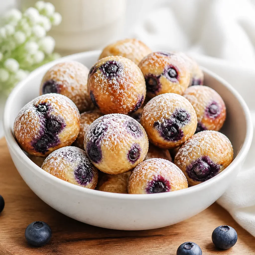air fryer blueberry cottage cheese donut holes 326703817