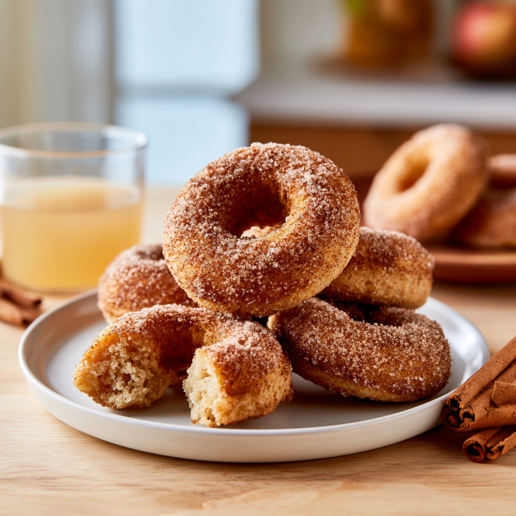 baked apple cider donuts - final presentation