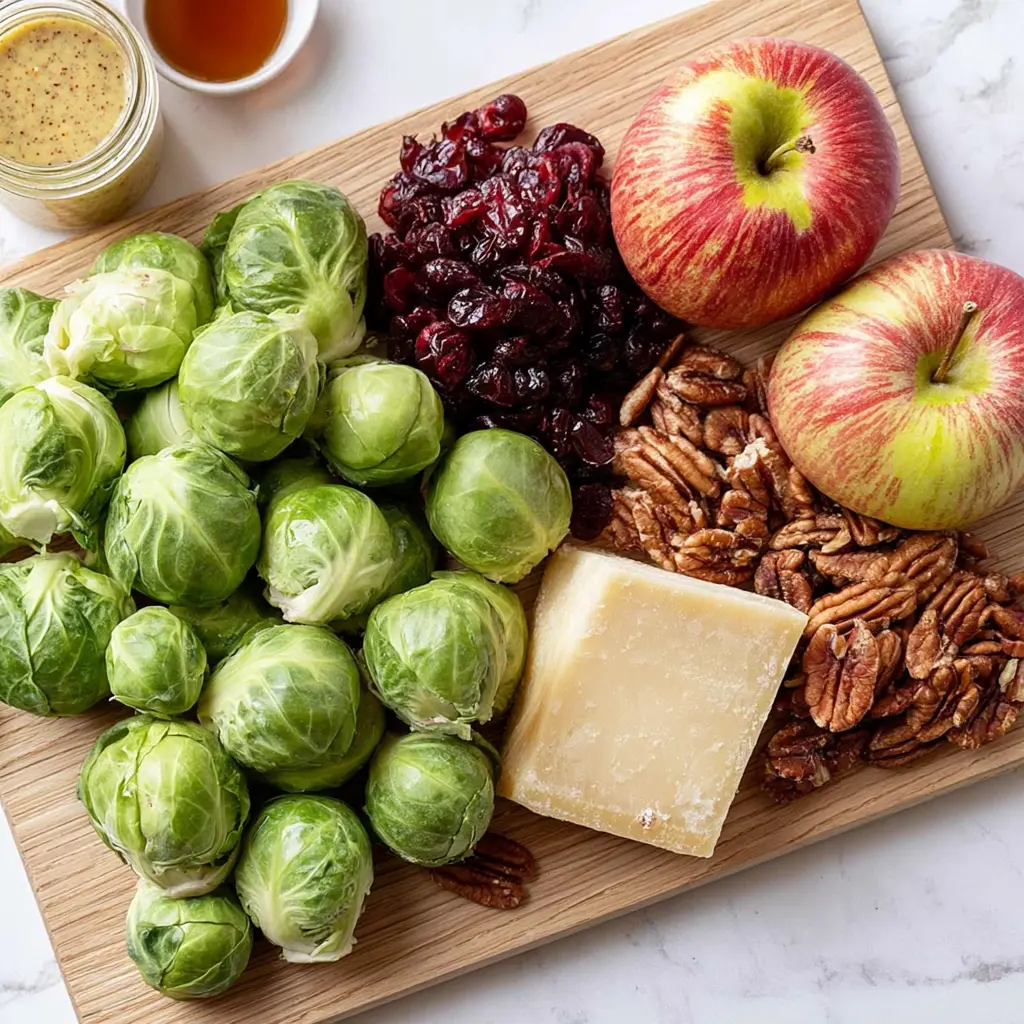brussels sprouts salad - main ingredients