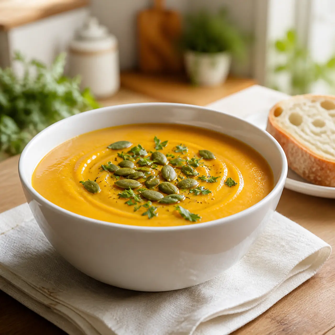 butternut squash soup - final presentation