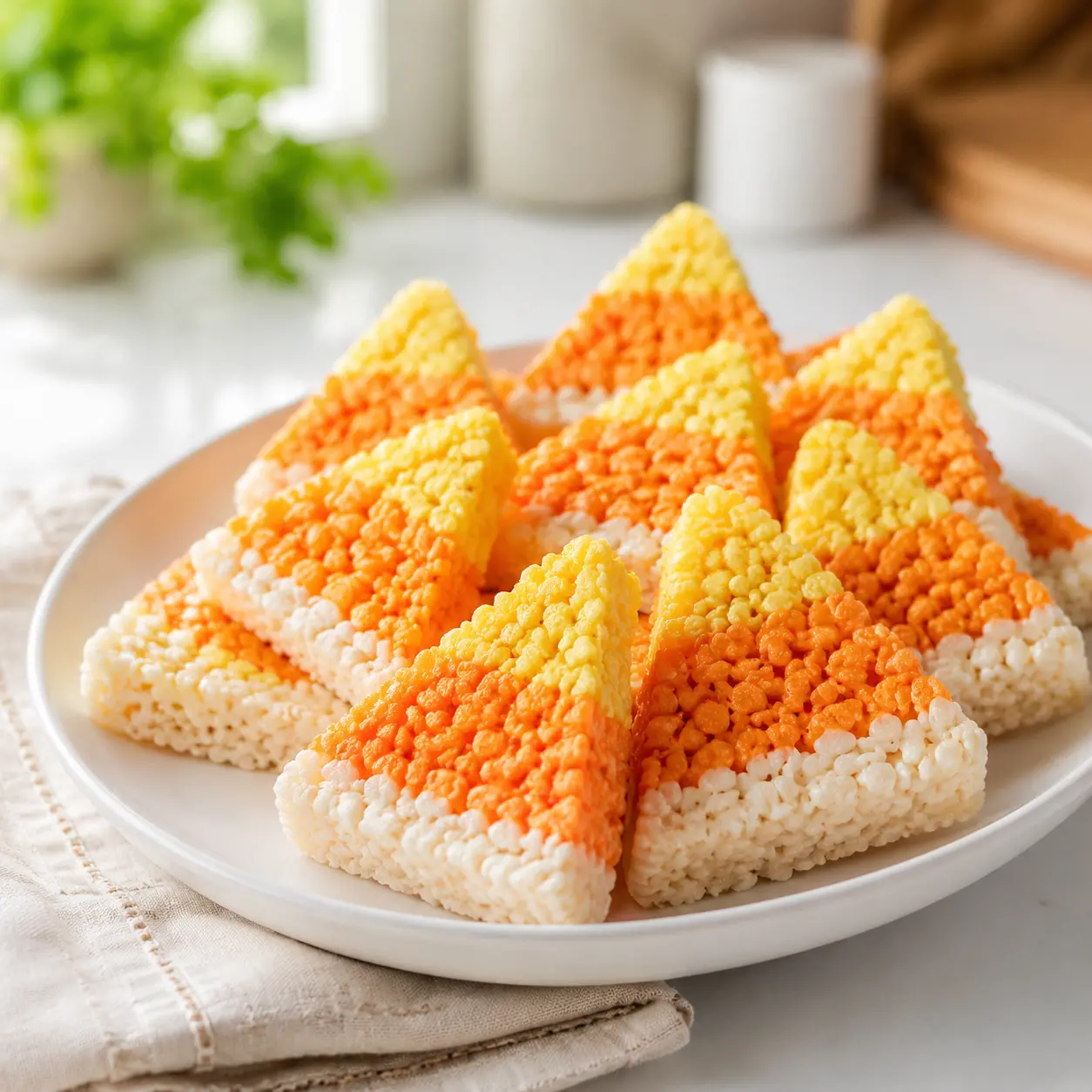 candy corn rice krispie treats - final presentation