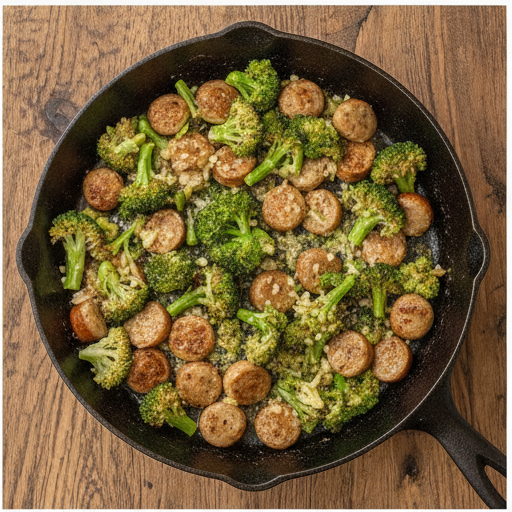 chicken sausage and broccoli orzo - step 2