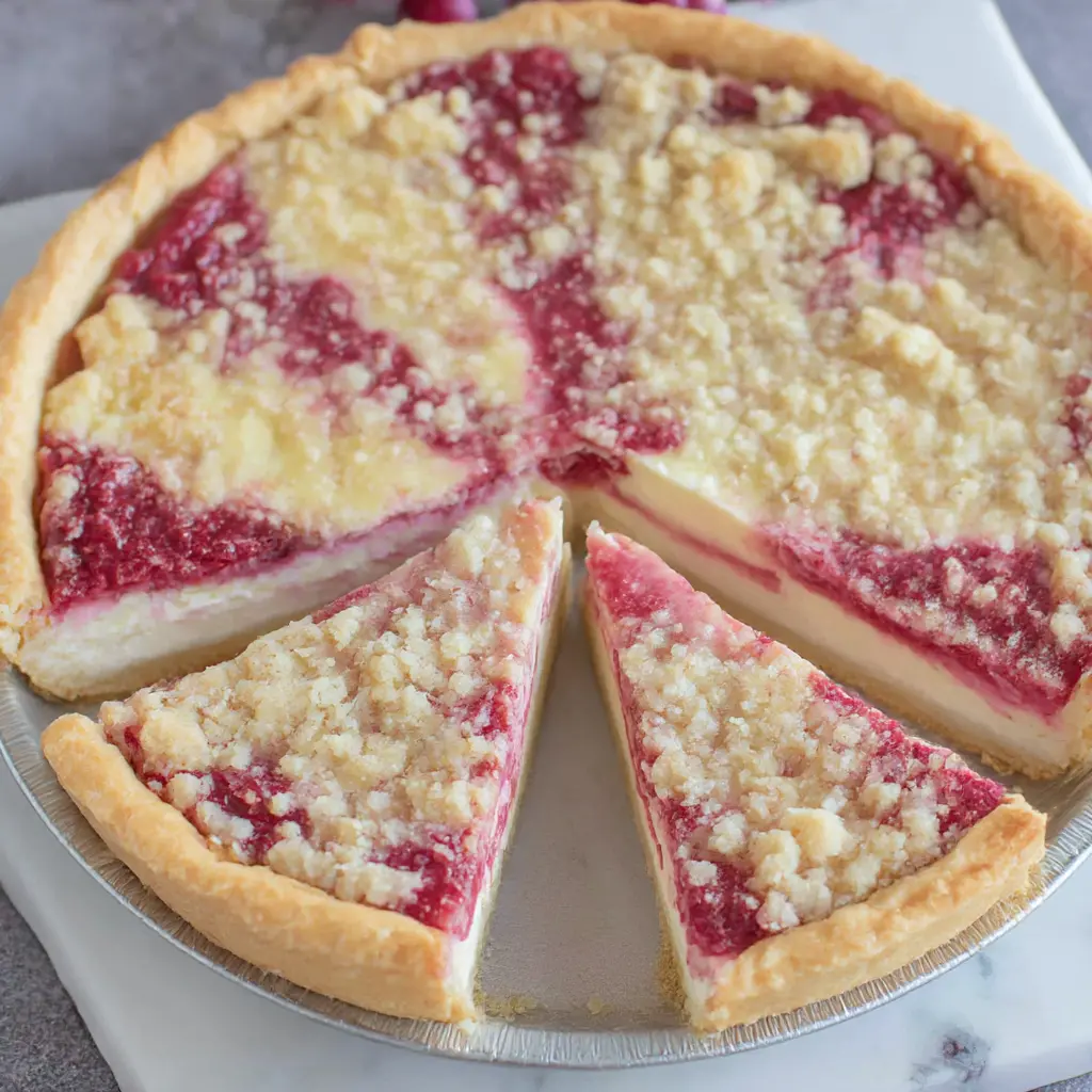 cranberry cheesecake pie - final presentation
