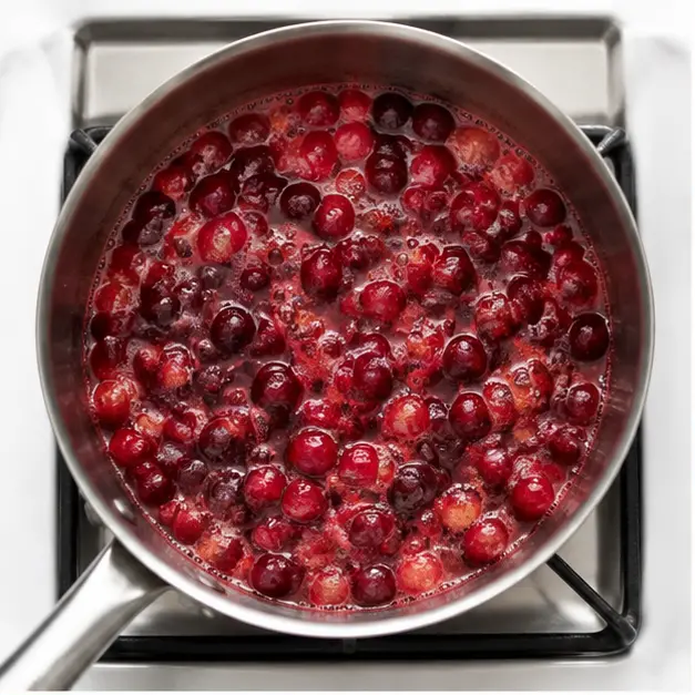 Step 1: Simmer cranberries until they pop