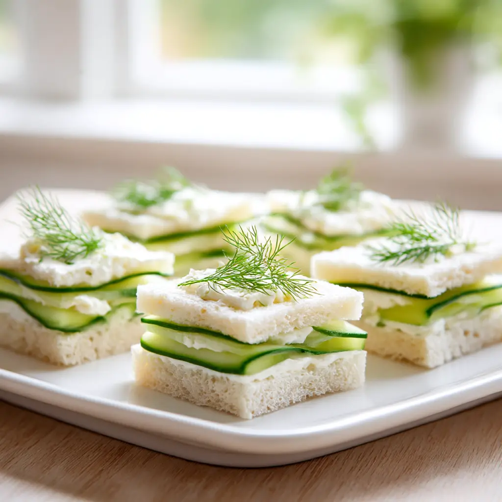 cucumber sandwiches - final presentation