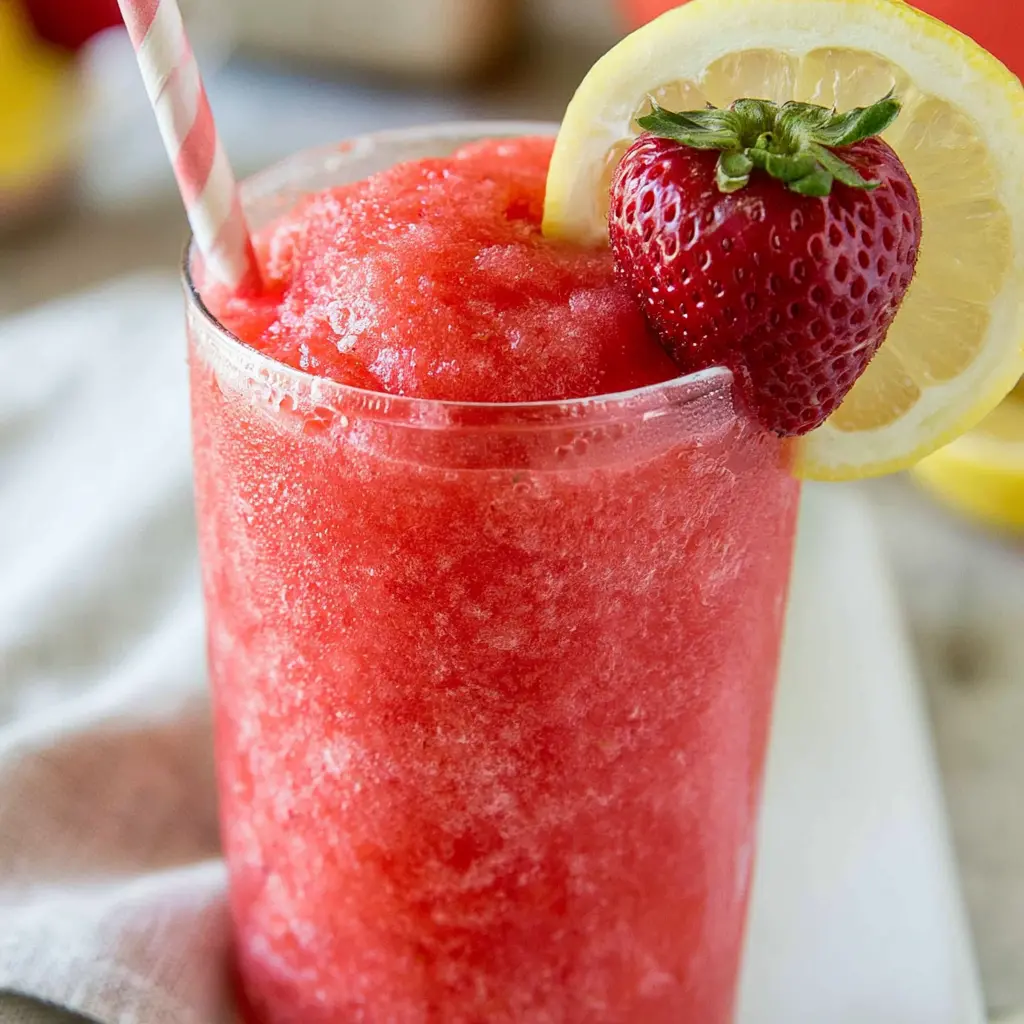 frozen strawberry lemonade - final presentation
