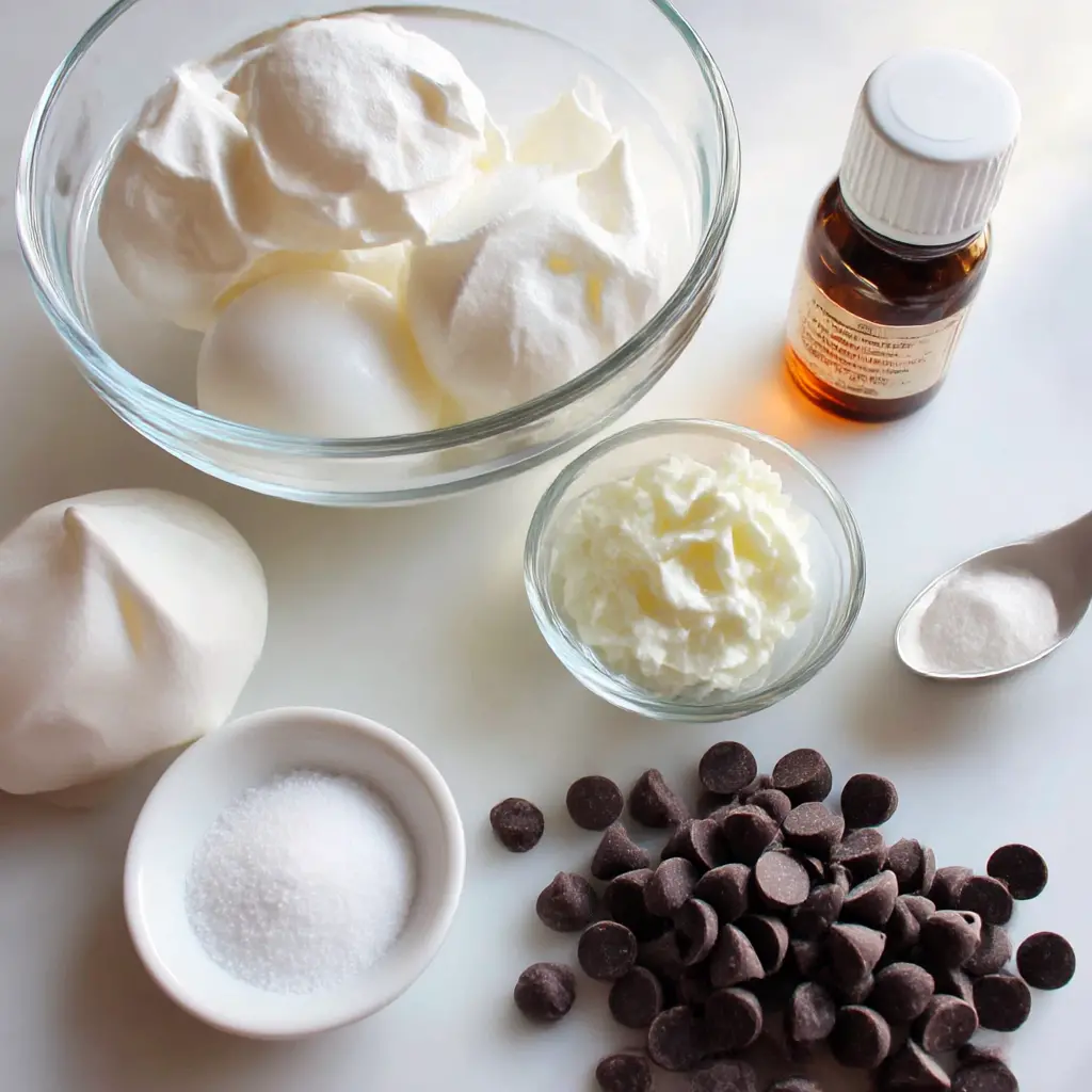 ghost meringue cookies - main ingredients