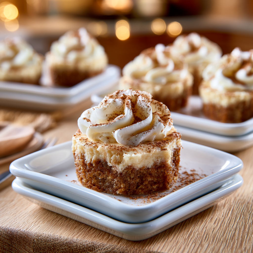 gingerbread cheesecake bars - final presentation